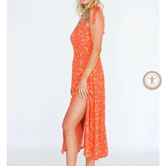 Dress Forum Orange Floral Maxi Dress - Picture 4 of 8